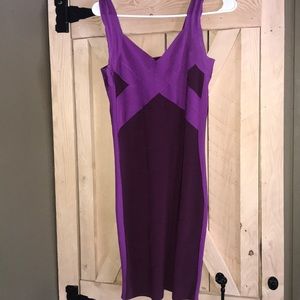 Two toned purple bondage dress